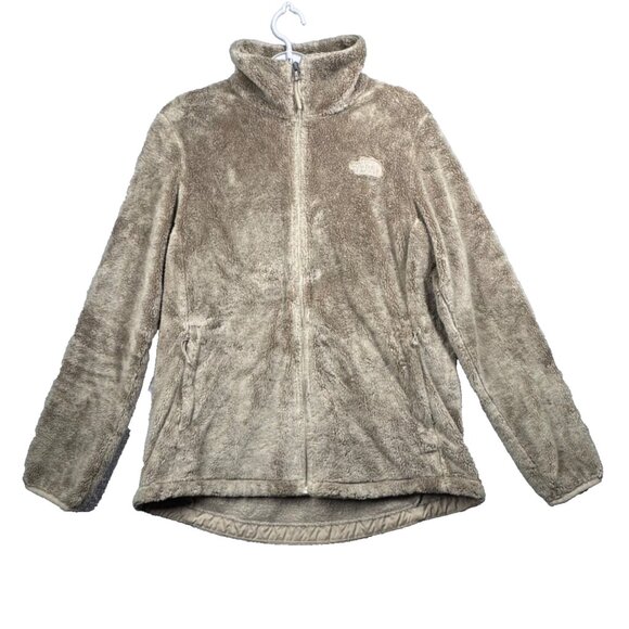 The North Face Osito Jacket Womens Teddy Fleece Full Zip L Beige Outdoor Layer - Picture 1 of 14